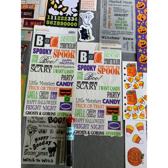 Halloween Scrapbook Stickers & Kits Bundle - Assorted Designs & Sizes - Picture 9 of 13